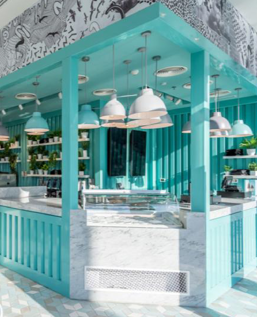 貝力岡冰淇淋門市加盟店中店 、品牌合作的店面範例展示